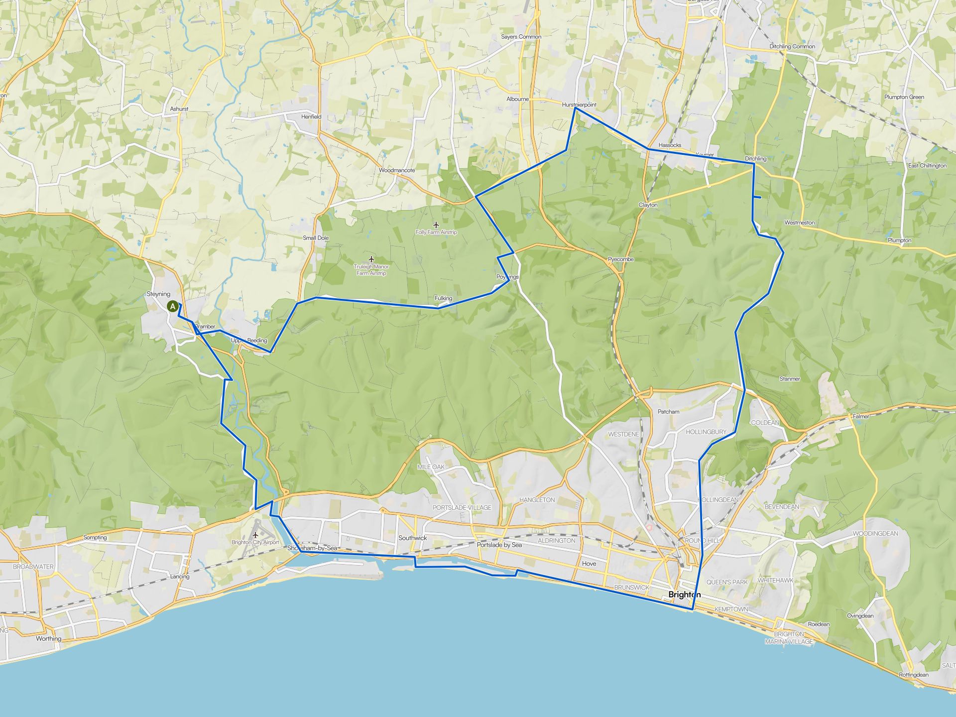 The best cycling routes around Steyning | Komoot